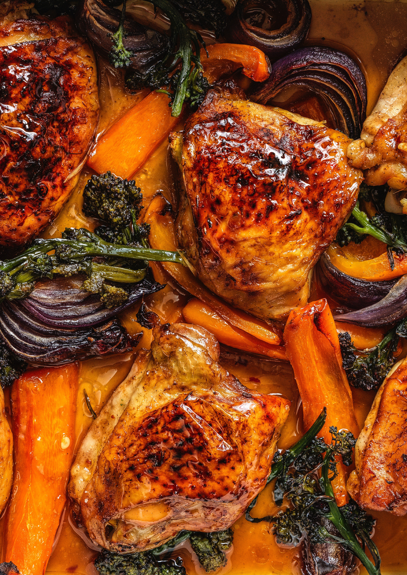 Spicy Soy Chicken Traybake
